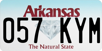 AR license plate 057KYM