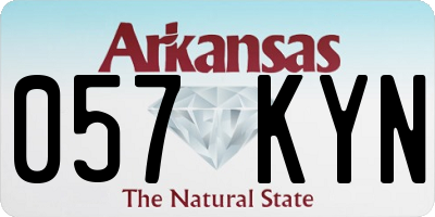 AR license plate 057KYN