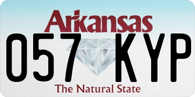 AR license plate 057KYP