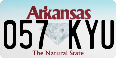 AR license plate 057KYU