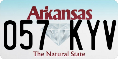 AR license plate 057KYV