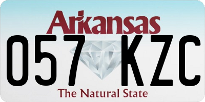 AR license plate 057KZC