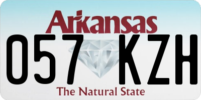 AR license plate 057KZH