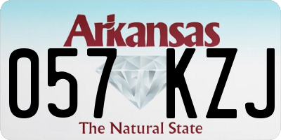 AR license plate 057KZJ