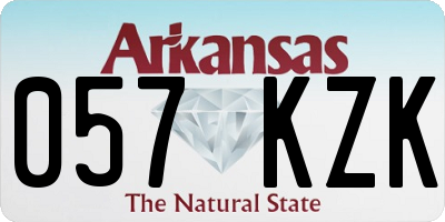 AR license plate 057KZK