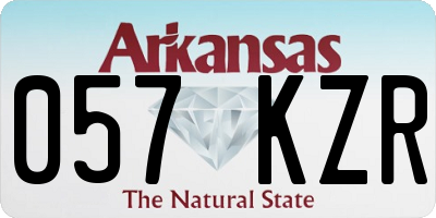 AR license plate 057KZR