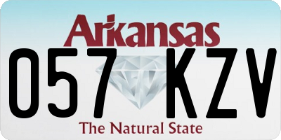 AR license plate 057KZV
