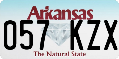 AR license plate 057KZX