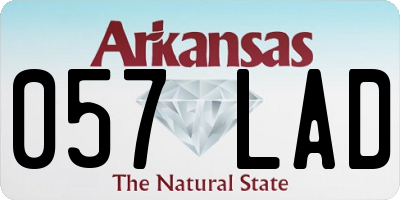AR license plate 057LAD