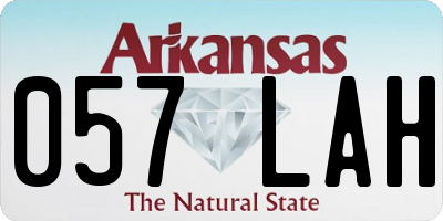 AR license plate 057LAH