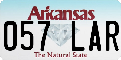 AR license plate 057LAR