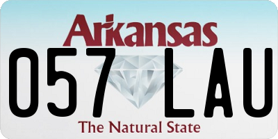 AR license plate 057LAU