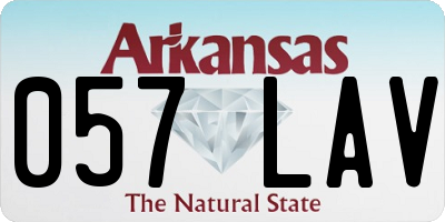 AR license plate 057LAV