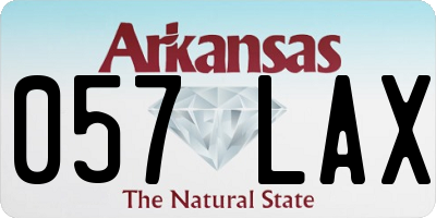AR license plate 057LAX