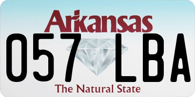 AR license plate 057LBA