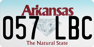 AR license plate 057LBC