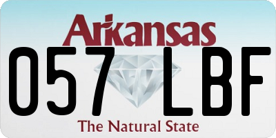 AR license plate 057LBF