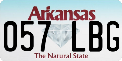 AR license plate 057LBG