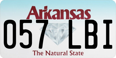 AR license plate 057LBI
