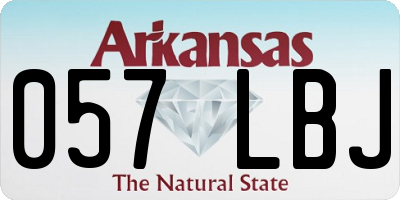 AR license plate 057LBJ
