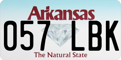 AR license plate 057LBK