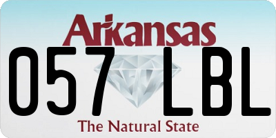 AR license plate 057LBL