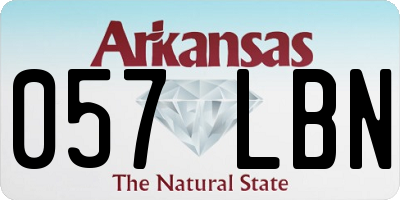 AR license plate 057LBN