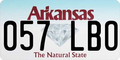 AR license plate 057LBO