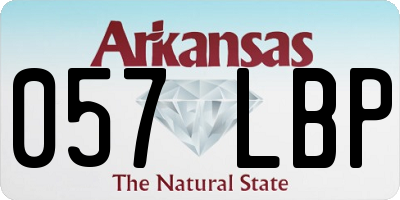 AR license plate 057LBP