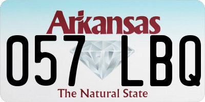 AR license plate 057LBQ