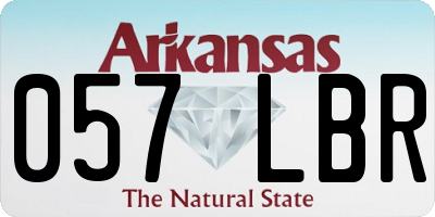 AR license plate 057LBR