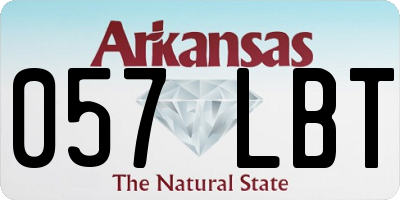 AR license plate 057LBT
