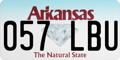 AR license plate 057LBU