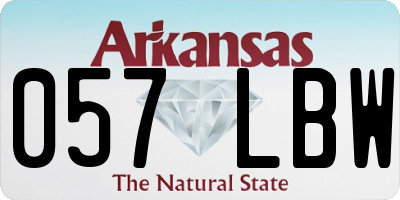 AR license plate 057LBW