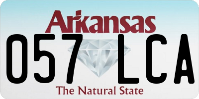 AR license plate 057LCA