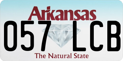 AR license plate 057LCB