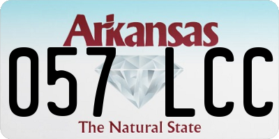 AR license plate 057LCC
