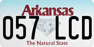 AR license plate 057LCD
