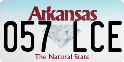 AR license plate 057LCE