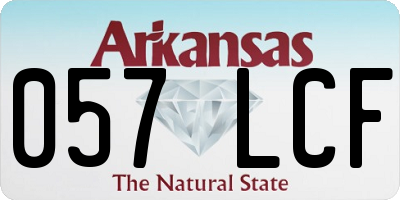 AR license plate 057LCF