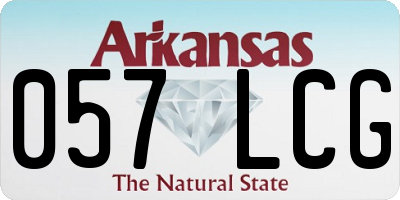 AR license plate 057LCG