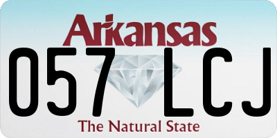 AR license plate 057LCJ