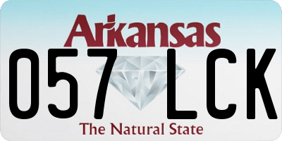 AR license plate 057LCK