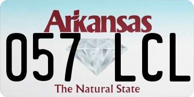 AR license plate 057LCL