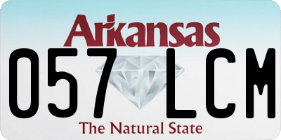 AR license plate 057LCM
