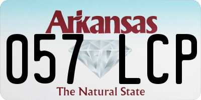 AR license plate 057LCP