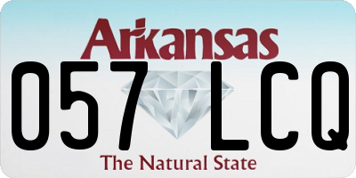 AR license plate 057LCQ