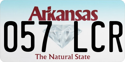 AR license plate 057LCR
