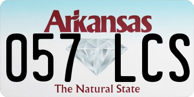 AR license plate 057LCS