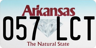 AR license plate 057LCT